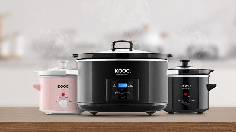 KOOC - Small Slow Cooker - 2 Quart, Red, with Free Liners – KOOC Official