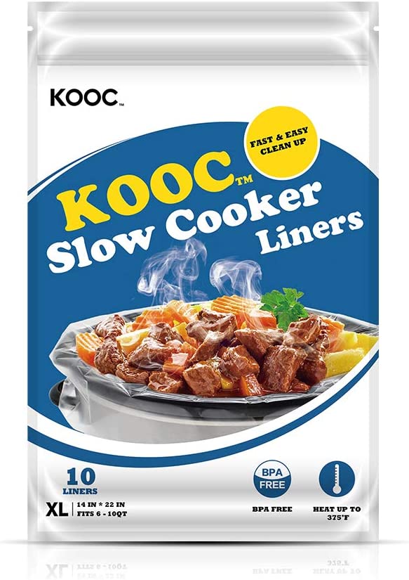 10/15/20 Count Slow Cooker Liners, Cooking Bags Large Size Crock