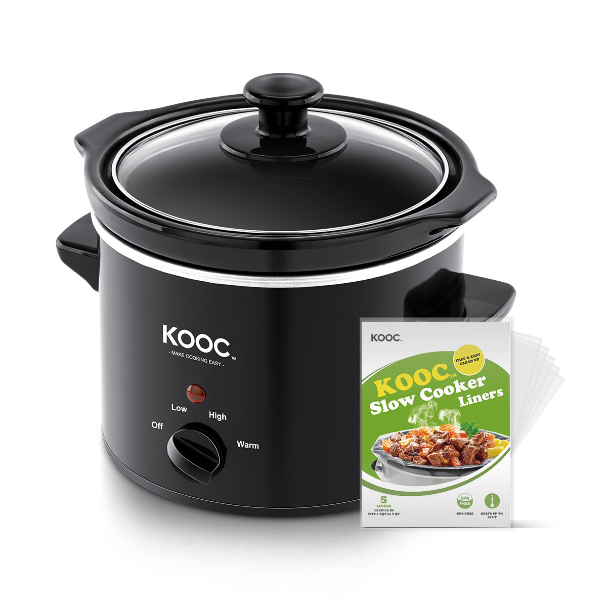 KOOC - Premium Disposable Slow Cooker Liners, XL Size Fit 6 to 10 Quart, 3  Packs